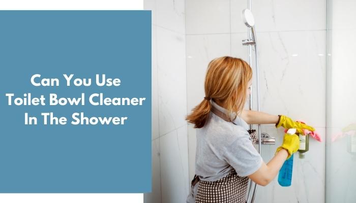 Can You Use Toilet Bowl Cleaner In The Shower